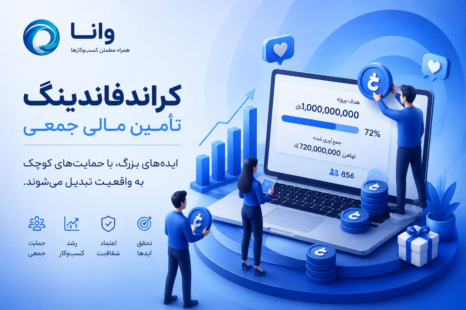 کراندفاندینگ چیست؟ راهنمای جامع تأمین مالی جمعی و انواع آن