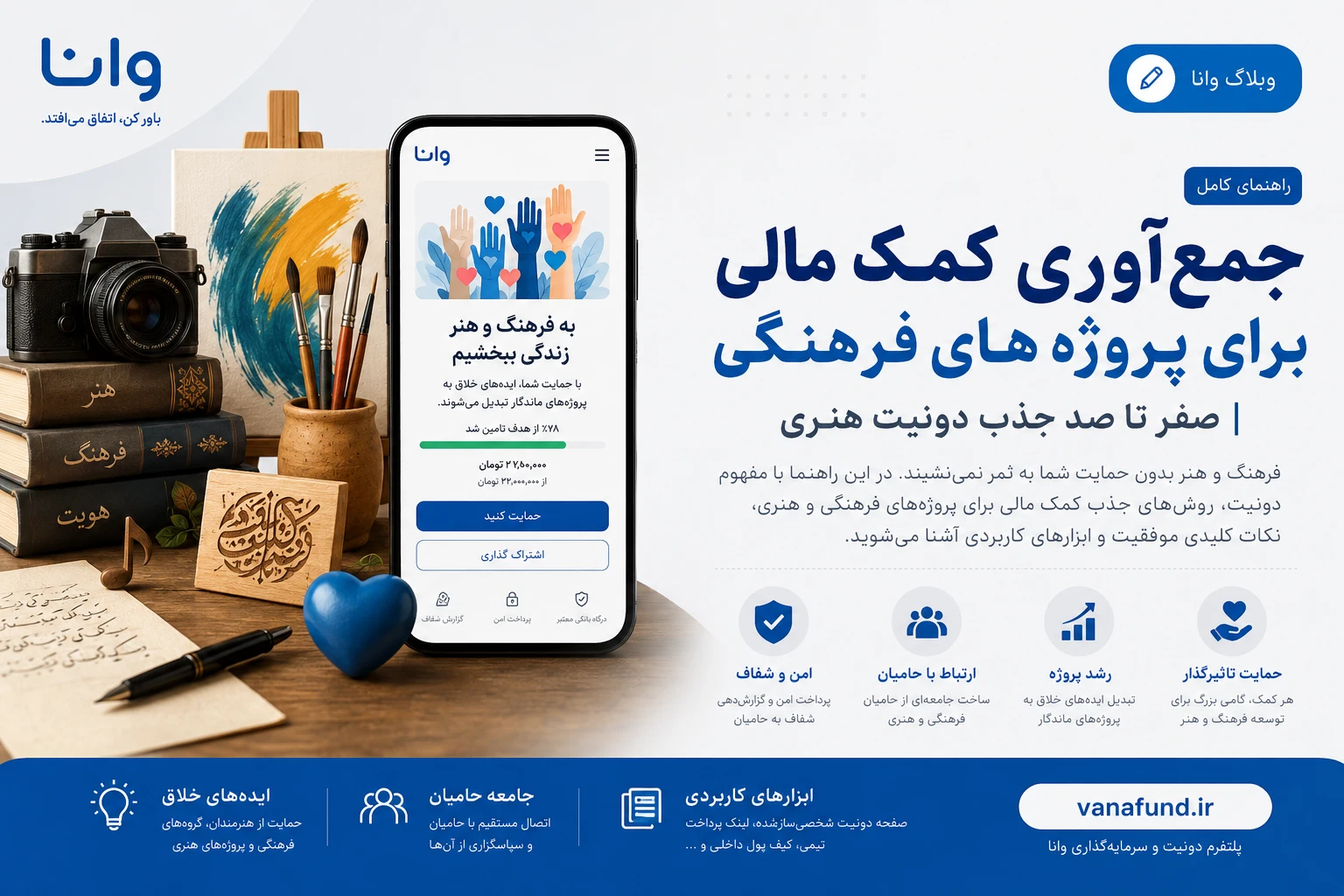 جمع‌آوری کمک مالی برای پروژه‌های فرهنگی | صفر تا صد جذب دونیت هنری
